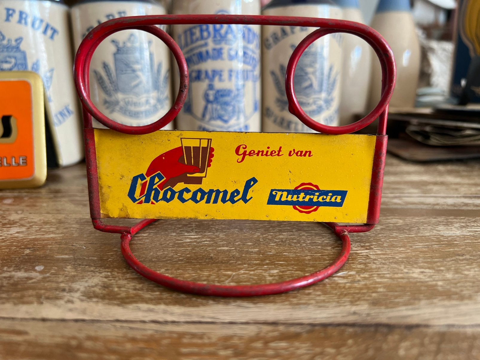 VINTAGE NUTRICIA CHOCOMEL MENUKAARTHOUDERTJE, Ophalen of Verzenden, Gebruikt, Gebruiksvoorwerp