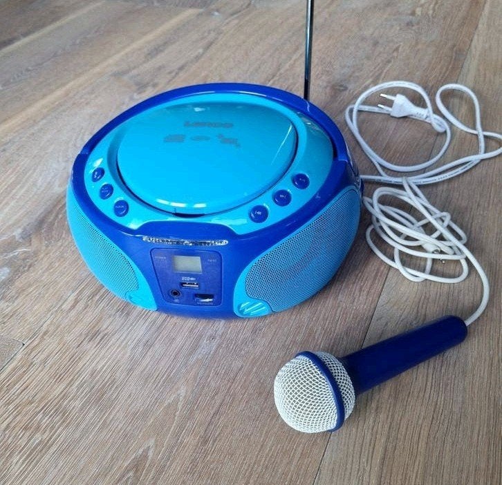 LENCO Radio CD/MP3/USB speler met lichteffect en microfoon, Ophalen, Zo goed als nieuw, Radio, Met cd-speler
