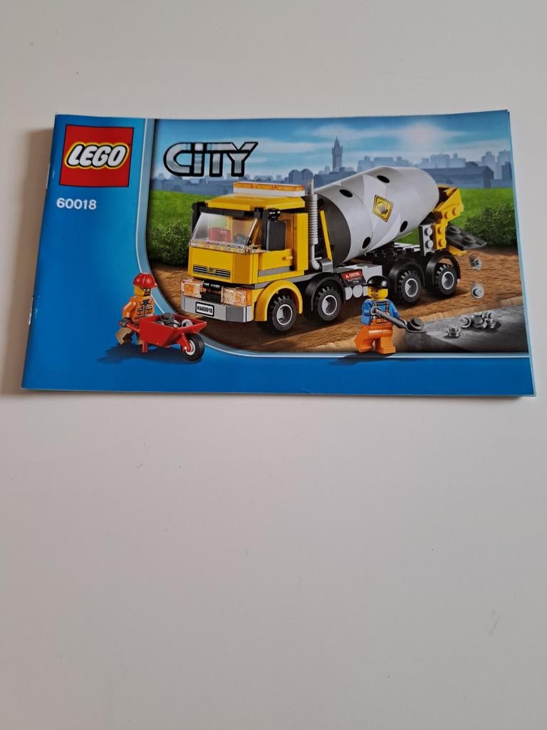 Lego City Cementwagen 60018 met instructieboekje, Compleet, City, Lego, Ophalen of Verzenden