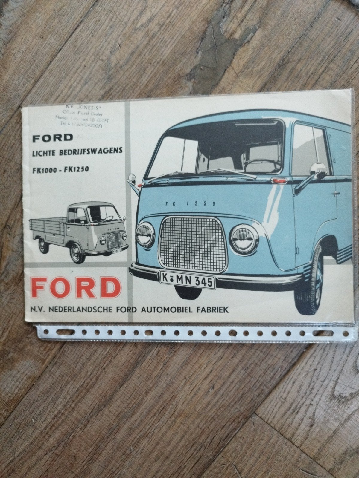 Ford Lichte Bedrijfswagens FK1000 - FK1250 folder 1960, Ford, Ophalen of Verzenden, Zo goed als nieuw, Ford