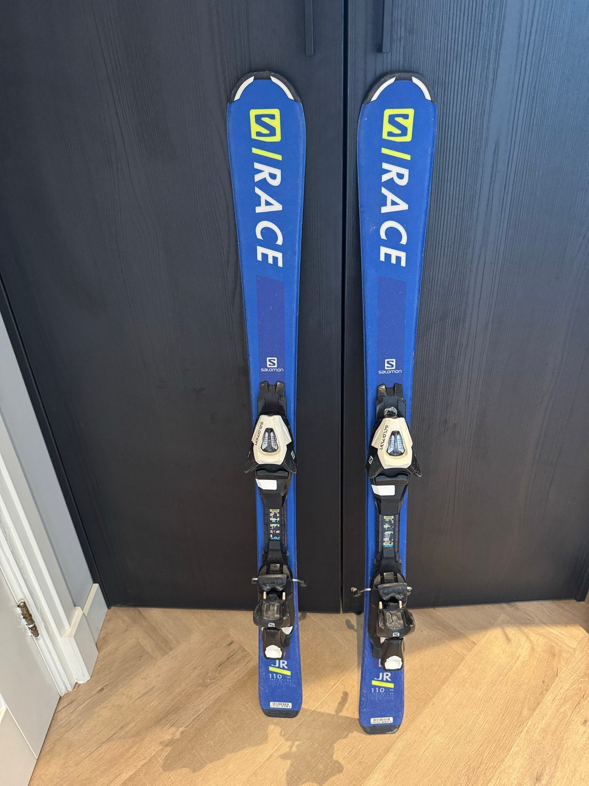 Salomon S/Race JR 110 ski's - Blauw, Sport en Fitness, Skiën en Langlaufen, Ophalen, 100 tot 140 cm, Salomon, Zo goed als nieuw