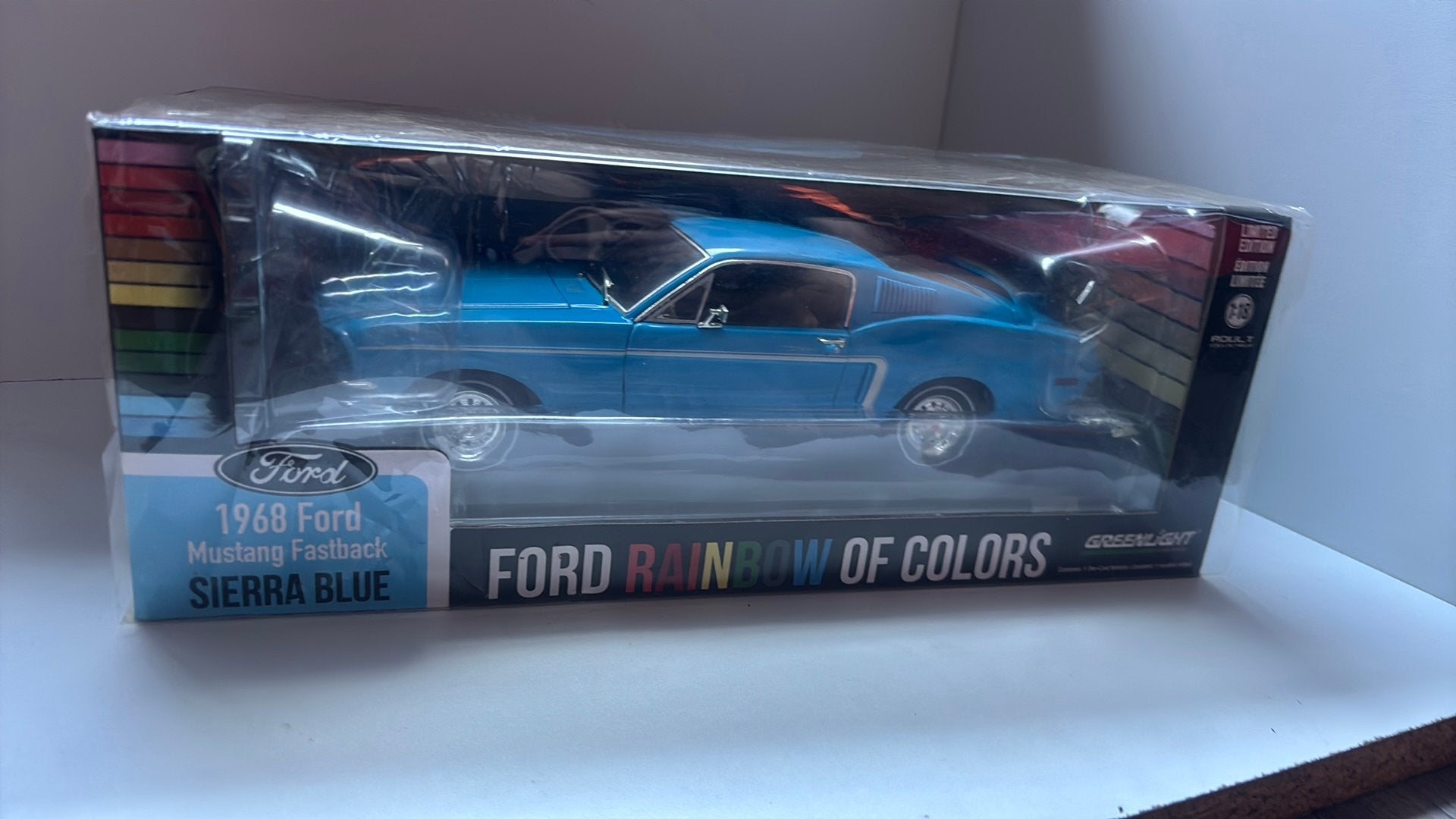 Ford mustang fastback sierra bleu 1968 greenlight 1.18, Overige merken, Ophalen of Verzenden, A, A