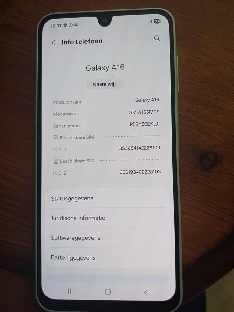 Samsung galaxy A16 met een geheugen van 128 gb, Telecommunicatie, Mobiele telefoons | Apple iPhone, Ophalen, 128 GB, Nieuw, Met simlock