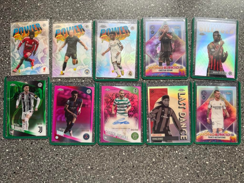 Topps Chrome Voetbal Kaarten Collectie (10 stuks), Ophalen of Verzenden, Zo goed als nieuw, Overige binnenlandse clubs, Spelerskaart