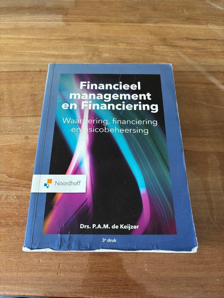 Financieel management en financiering – P. de Keijzer, Noordhoff, Zo goed als nieuw, Beta, HBO