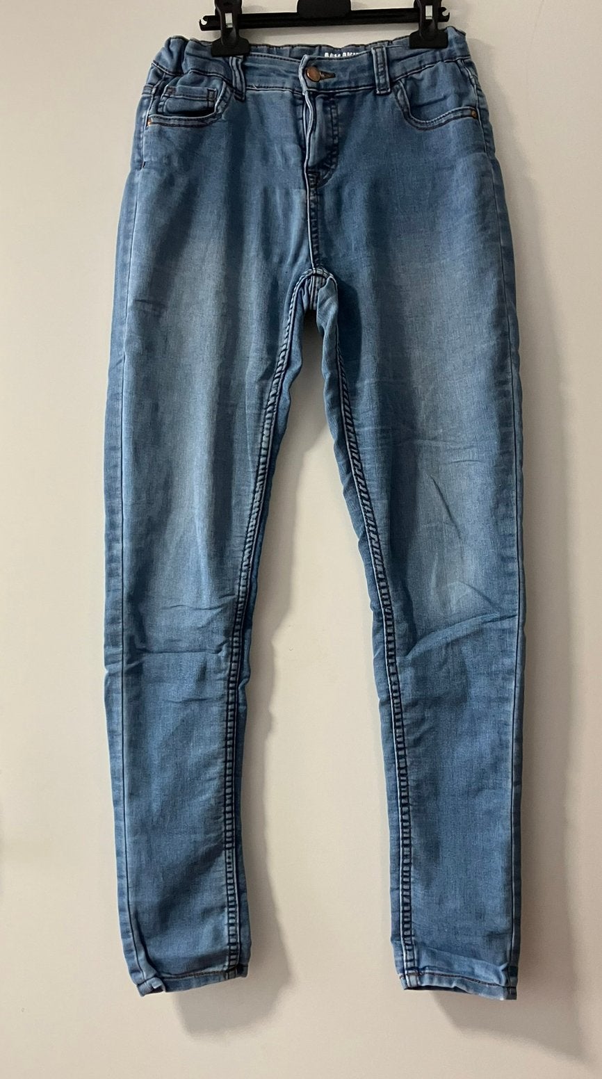 Blauwe skinny jeans hema maat 164, Ophalen of Verzenden, Zo goed als nieuw, Meisje, Broek