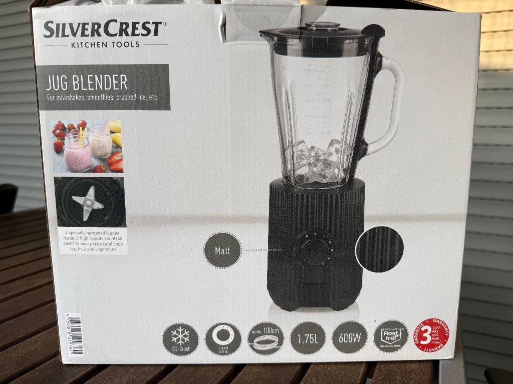 Blender Silvercrest nieuw 1,75L 600W ook ijs crushen, Ophalen of Verzenden, Nieuw, Blender