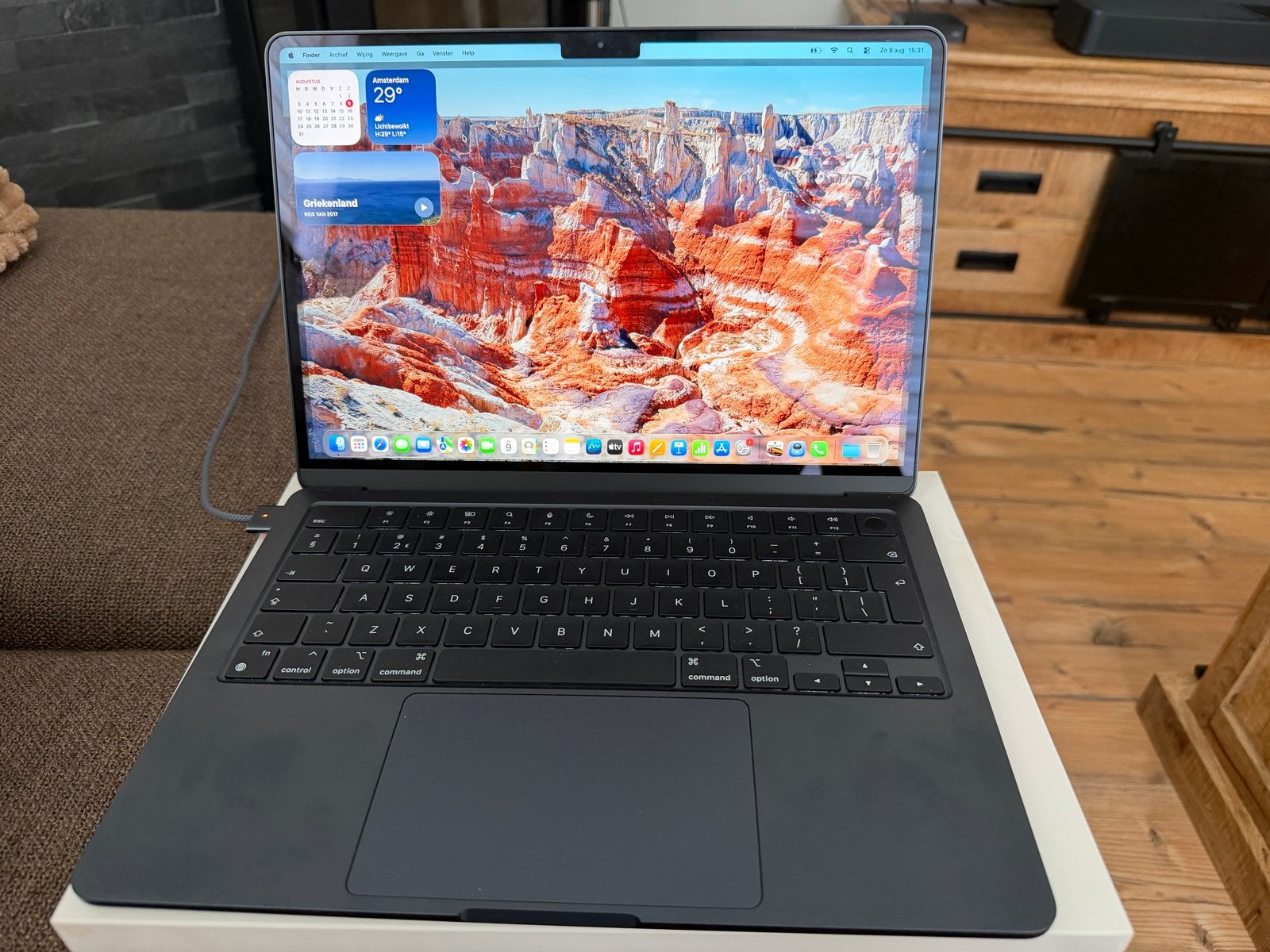 MacBook Air M2 2022 13,6 inch 256GB SSD 8GB RAM, Ophalen, 256 GB, Qwerty, 8 GB