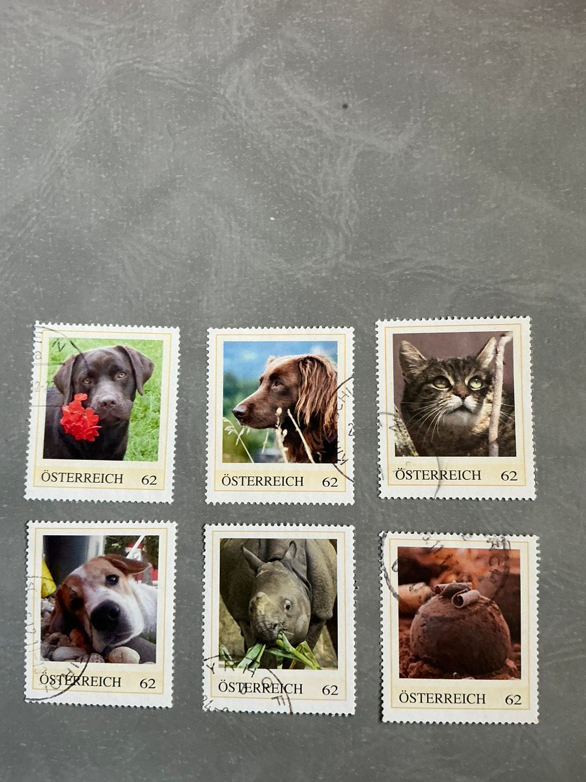 Persoonlijke postzegels, Verzenden, Gestempeld