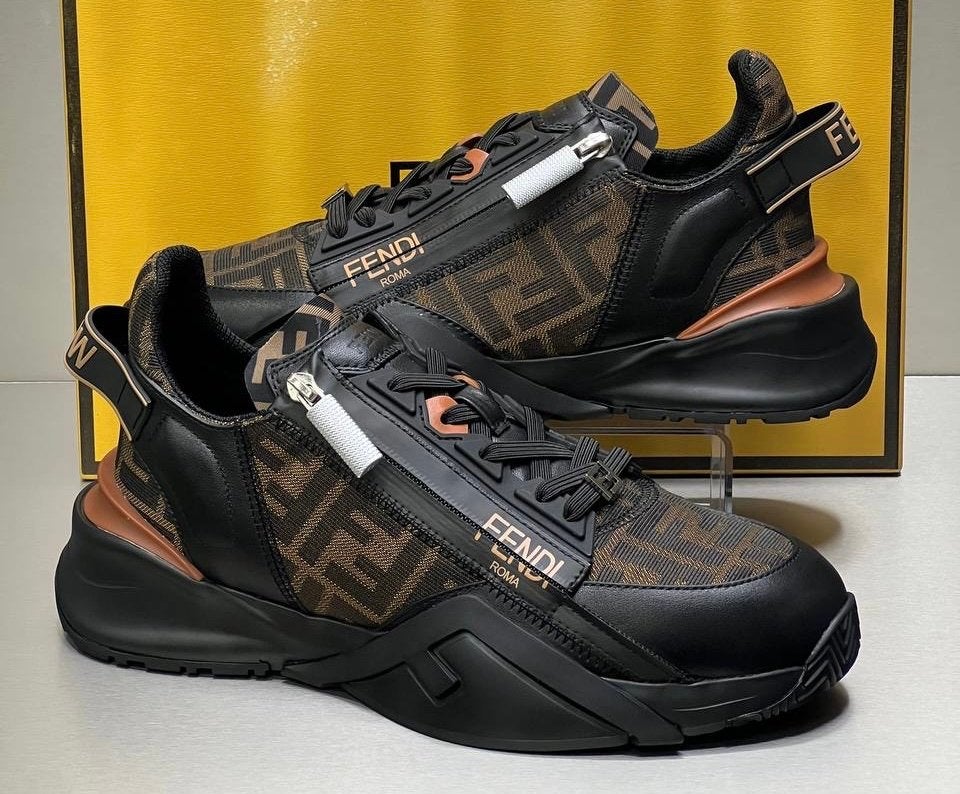 Fendi Flow Sneakers Maat 43, Verzenden, Zo goed als nieuw, Zwart, Sneakers of Gympen