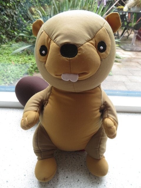 Bever merk Cuddlebug meet ca 35 cm totaal, Overige typen, Ophalen of Verzenden, Middelgroot (20 tot 80 cm), Bruin