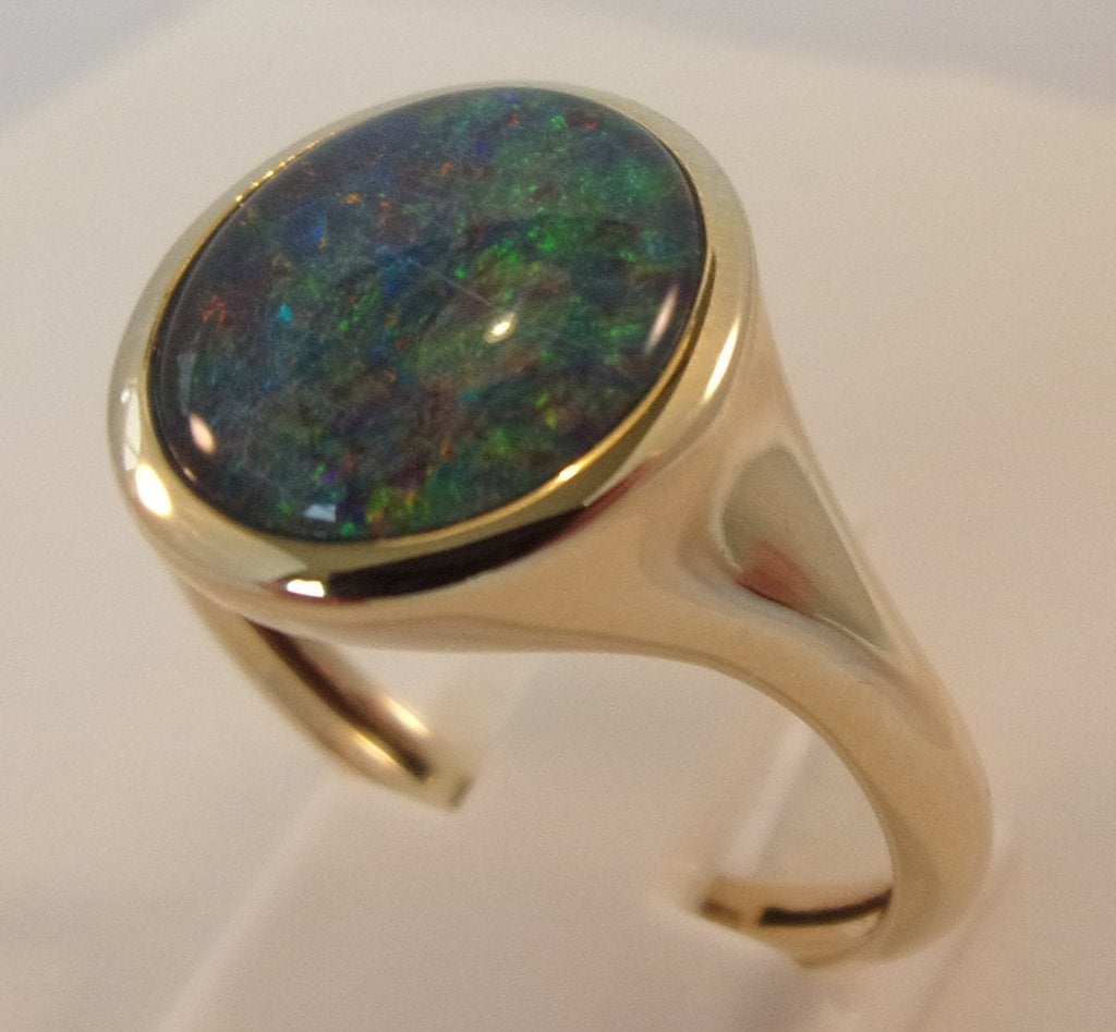 Nieuwe gouden Opaal ring, Verzenden, 19 tot 20, Nieuw, Dame of Heer