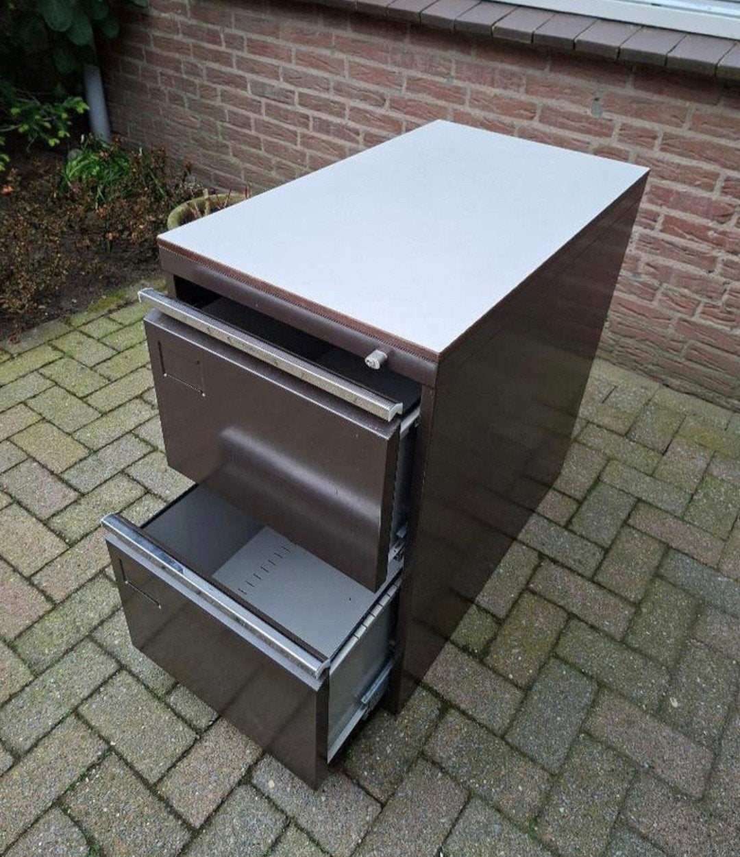 Vintage retro metalen ladekast, 3 of 4 laden, Minder dan 100 cm, 25 tot 50 cm, 50 tot 100 cm