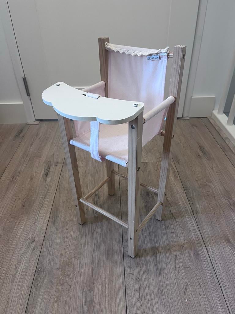Skrållan Poppenstoel Hout met Stoffen Bekleding, Ophalen, Zo goed als nieuw, Overige typen