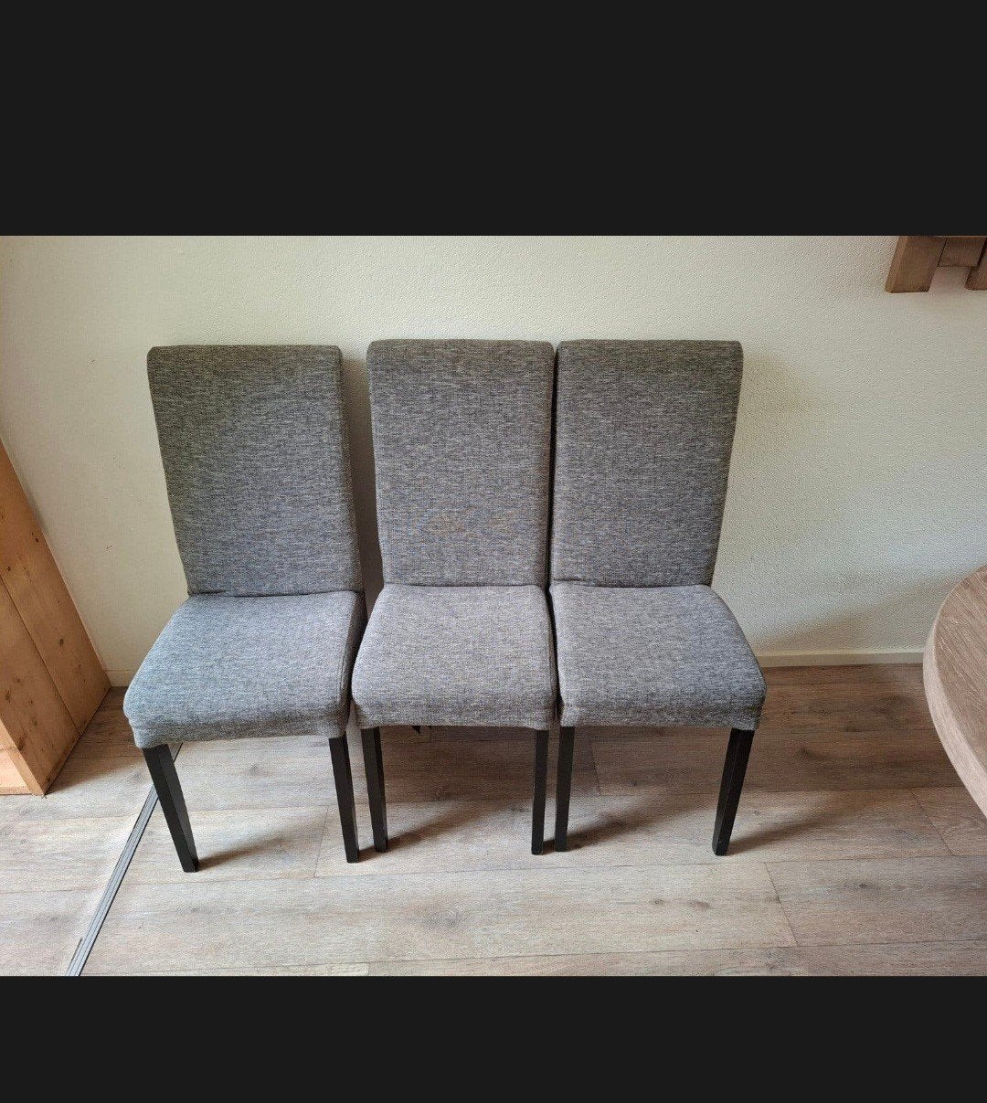Set van 6 gebruikte eetkamerstoelen, nog in prima staat, Ophalen, Gebruikt, Vijf, Zes of meer stoelen, Stof