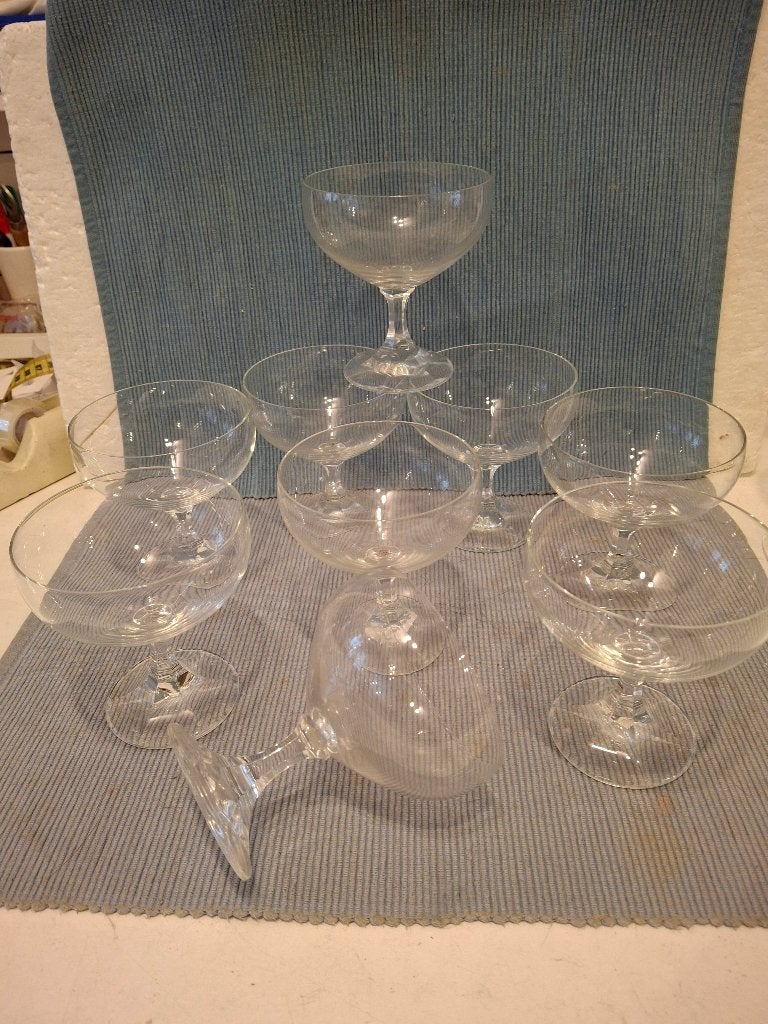 6 mooie champagne coupes, Ophalen of Verzenden