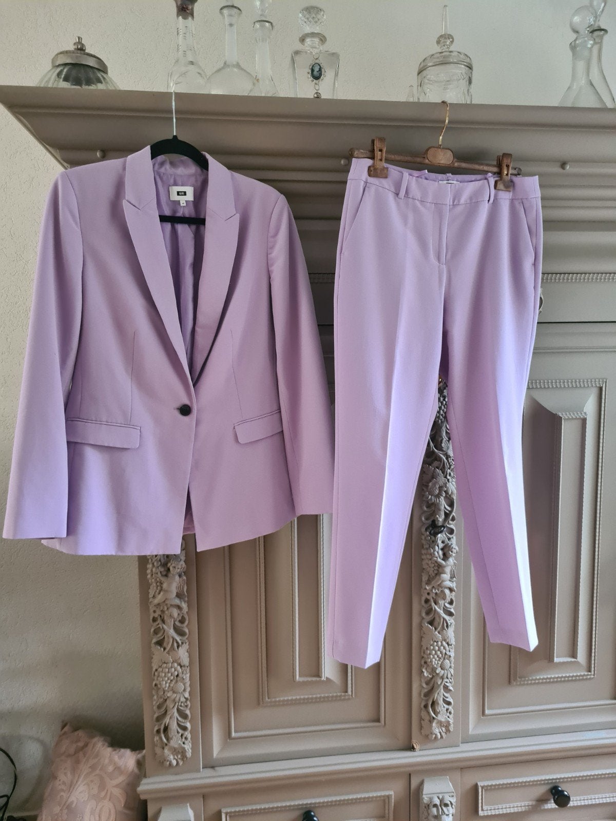 Prachtig 2-delig Broekpak van WE - Lila/Paars, Kleding | Dames, Maat 38/40 (M), Kostuum of Pak, WE, Paars