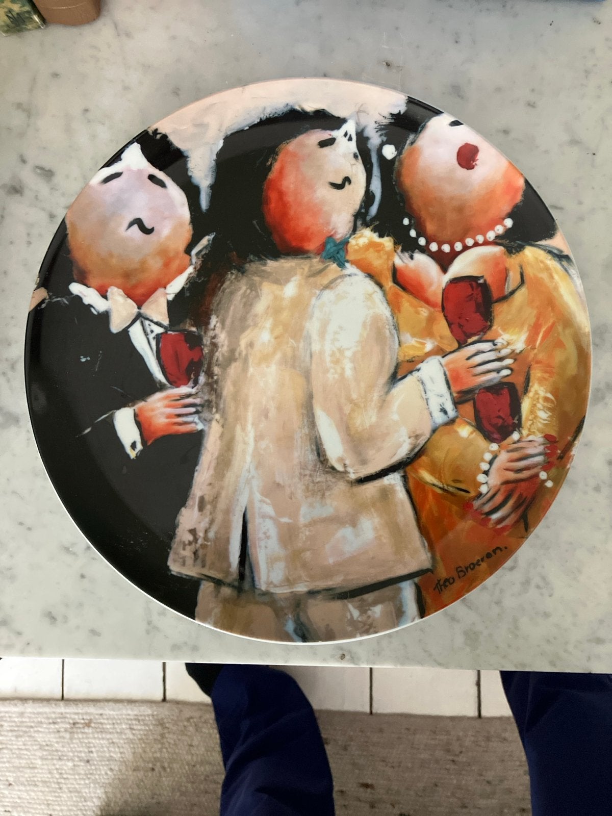 Decoratief bord "Van Harte" van Theo Broeren, Ophalen