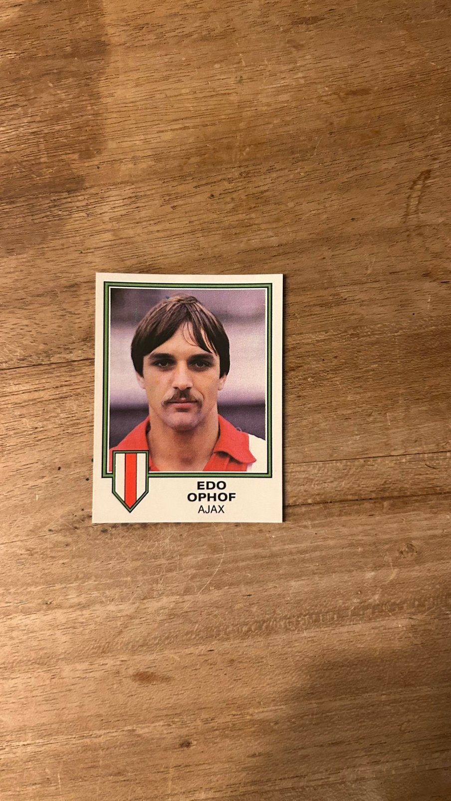 Panini Voetbal 81 plaatje Edo Ophof Ajax, Verzenden, Zo goed als nieuw, Plaatje