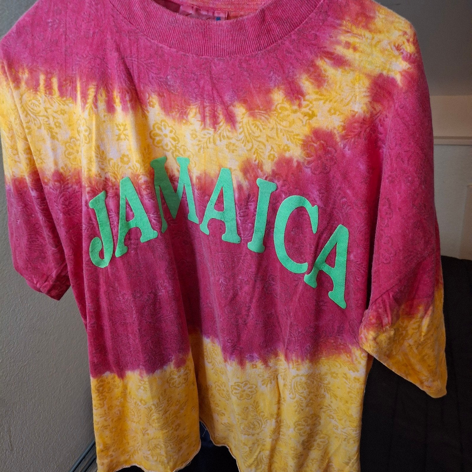 Kleurrijk Tie-Dye T-shirt Jamaica 100% Katoen XL, Ophalen of Verzenden, Zo goed als nieuw, Maat 56/58 (XL), Meerkleurig