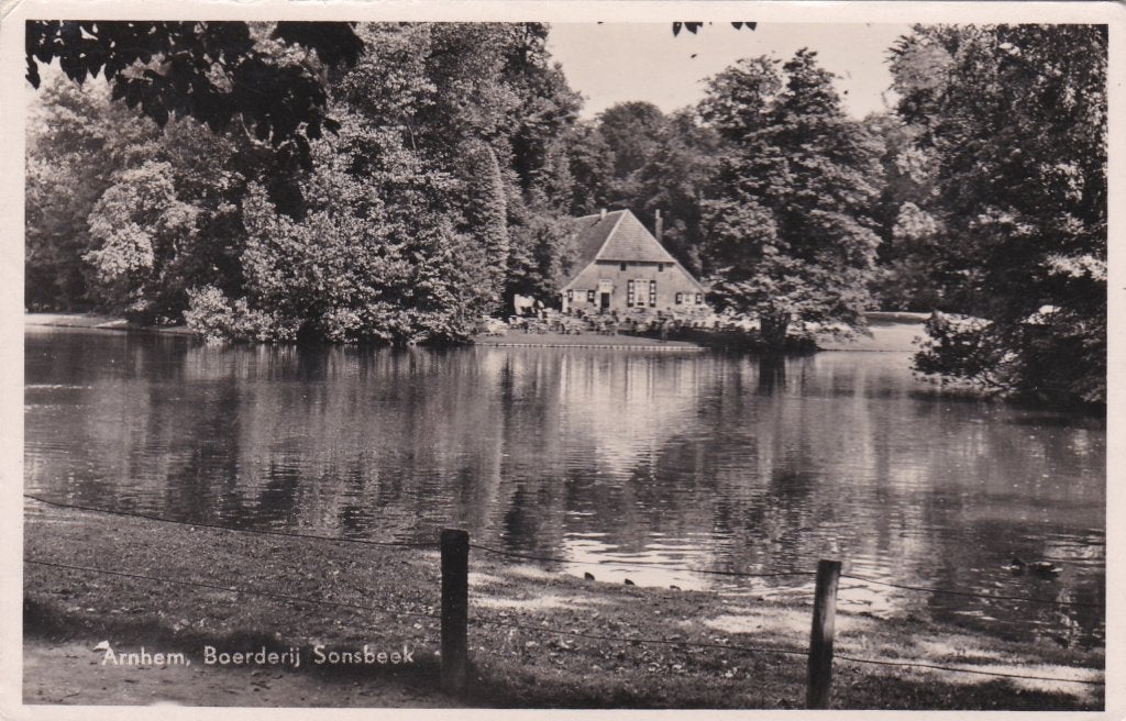 18861 Boerderij Sonsbeek Arnhem Gelderland gelopen 1954, Verzenden, 1940 tot 1960, Gelopen, Gelderland
