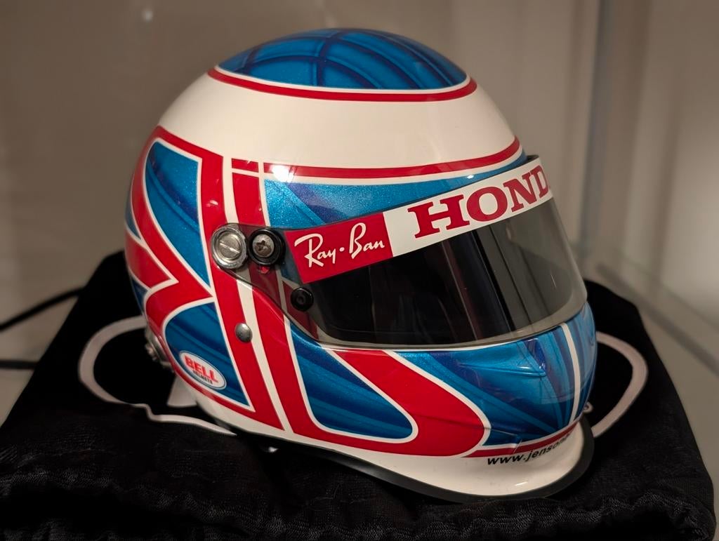 Zeldzame Jenson Button 2006 helm 1:2 - Sports Models, Ophalen of Verzenden, Formule 1
