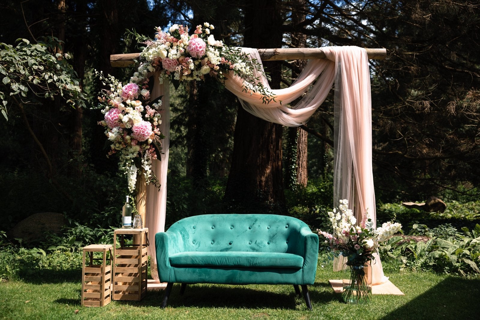 Backdrop frame voor bruiloft, feest of geboorte, Ophalen, Versiering, Geboorte of Huwelijk