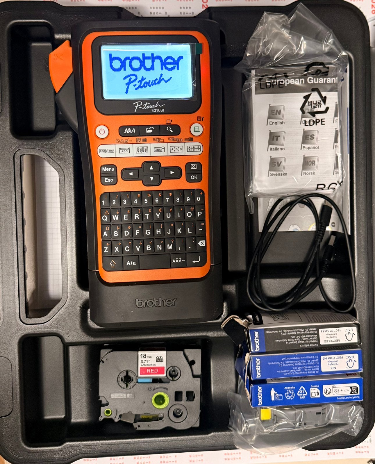 Brother P Touch E310BT labelprinter, Ophalen of Verzenden, Nieuw, Qwerty