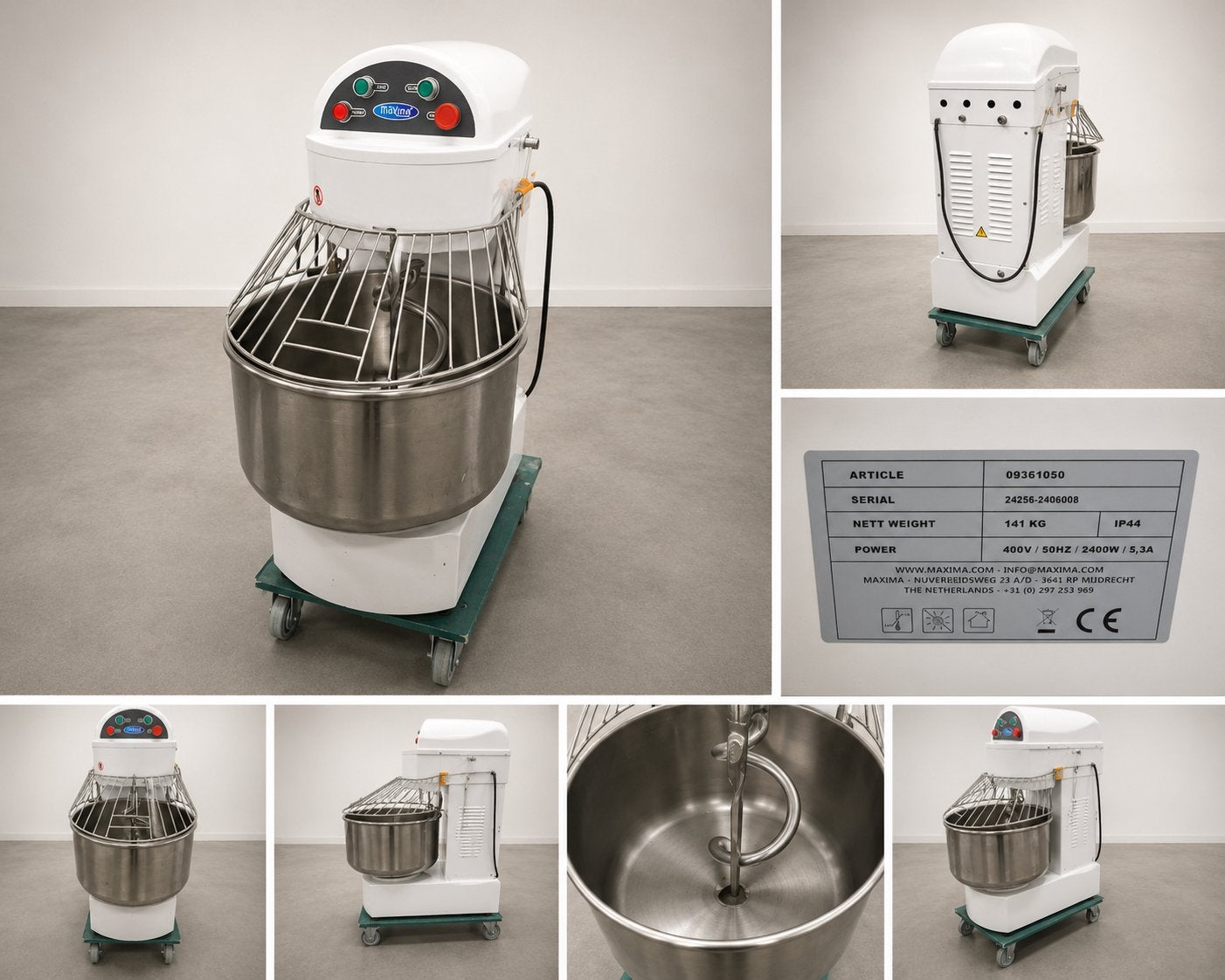 Maxima Spiraalkneder 50L 400V – Werkend, Ophalen, Gebruikt, Bakkerij en Slagerij