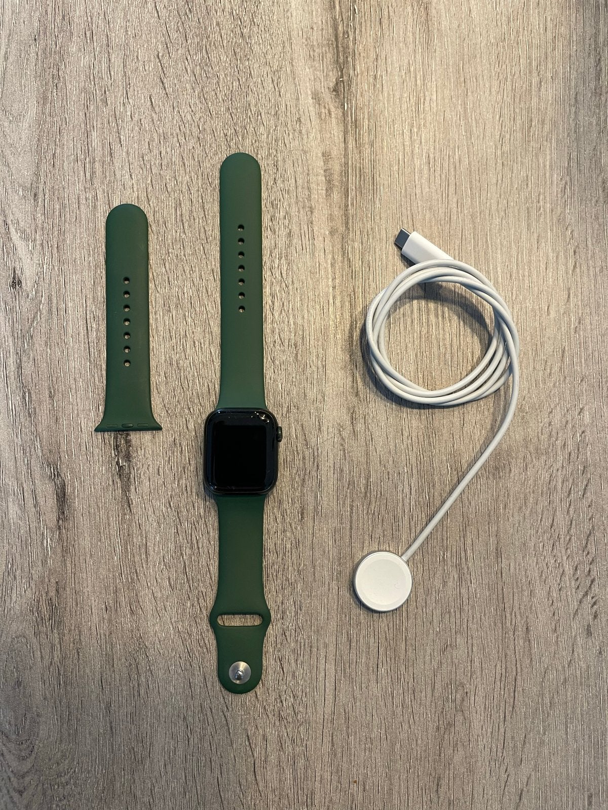 Apple Watch Series 7 GPS 41mm Aluminium Groen, Afstand, IOS, Ophalen of Verzenden, Zo goed als nieuw