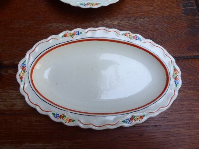 6 art deco schaaltjes, Old Hall Ivory ware England, Ophalen of Verzenden