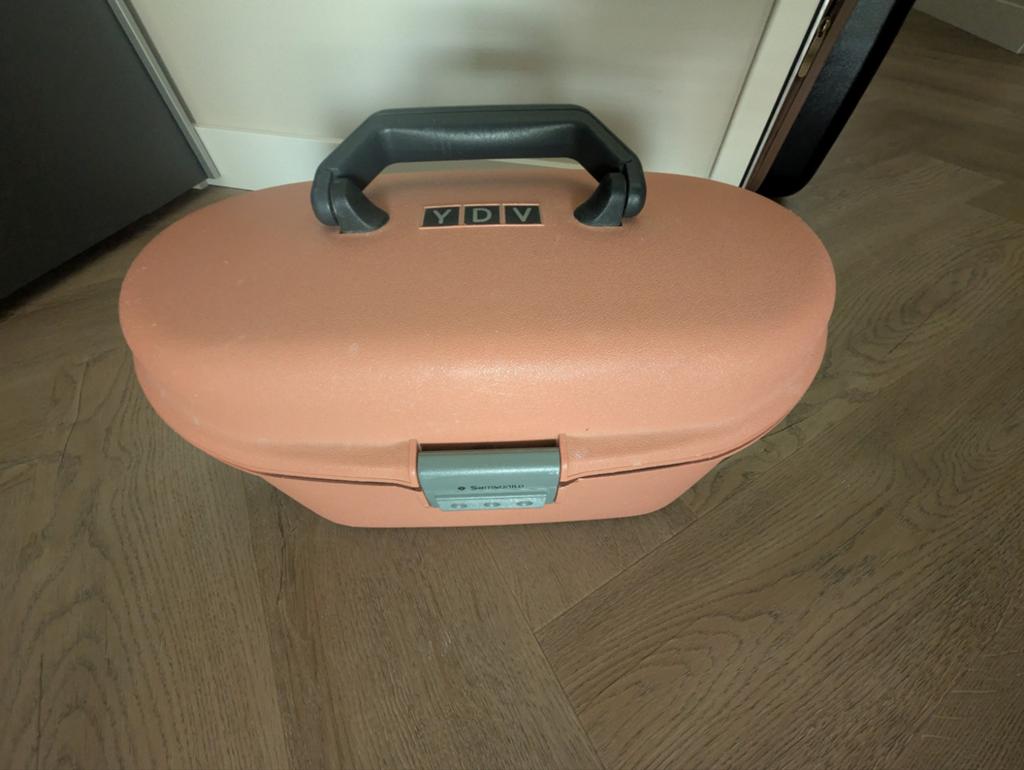 Vintage make-up koffer/beautycase - Samsonite, Gebruikt, Overige kleuren, Ophalen of Verzenden, Met slot