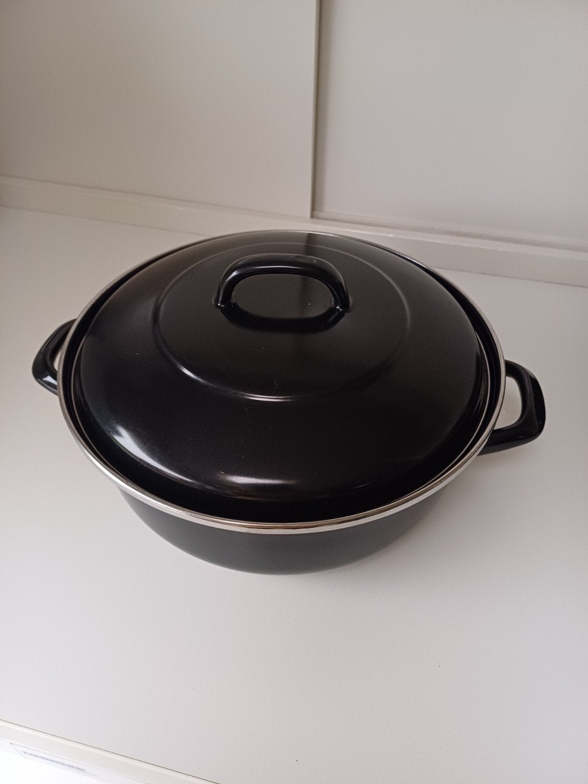 BK Braadpan - Zwart, Emaille, Geschikt voor Inductie, Ophalen, Gebruikt, BK, Emaille