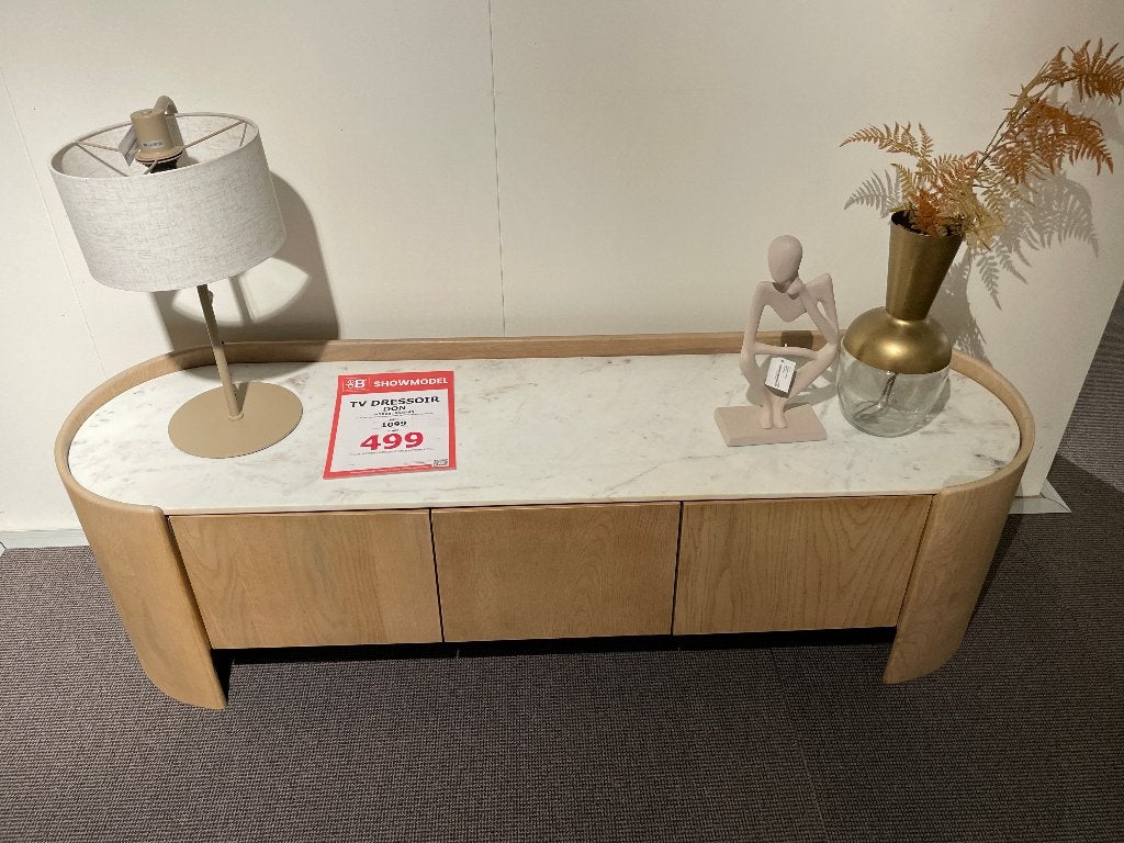 Showroommodel! Tv meubel Don 165cm, Ophalen, 75 cm of meer, 50 tot 100 cm, Zo goed als nieuw