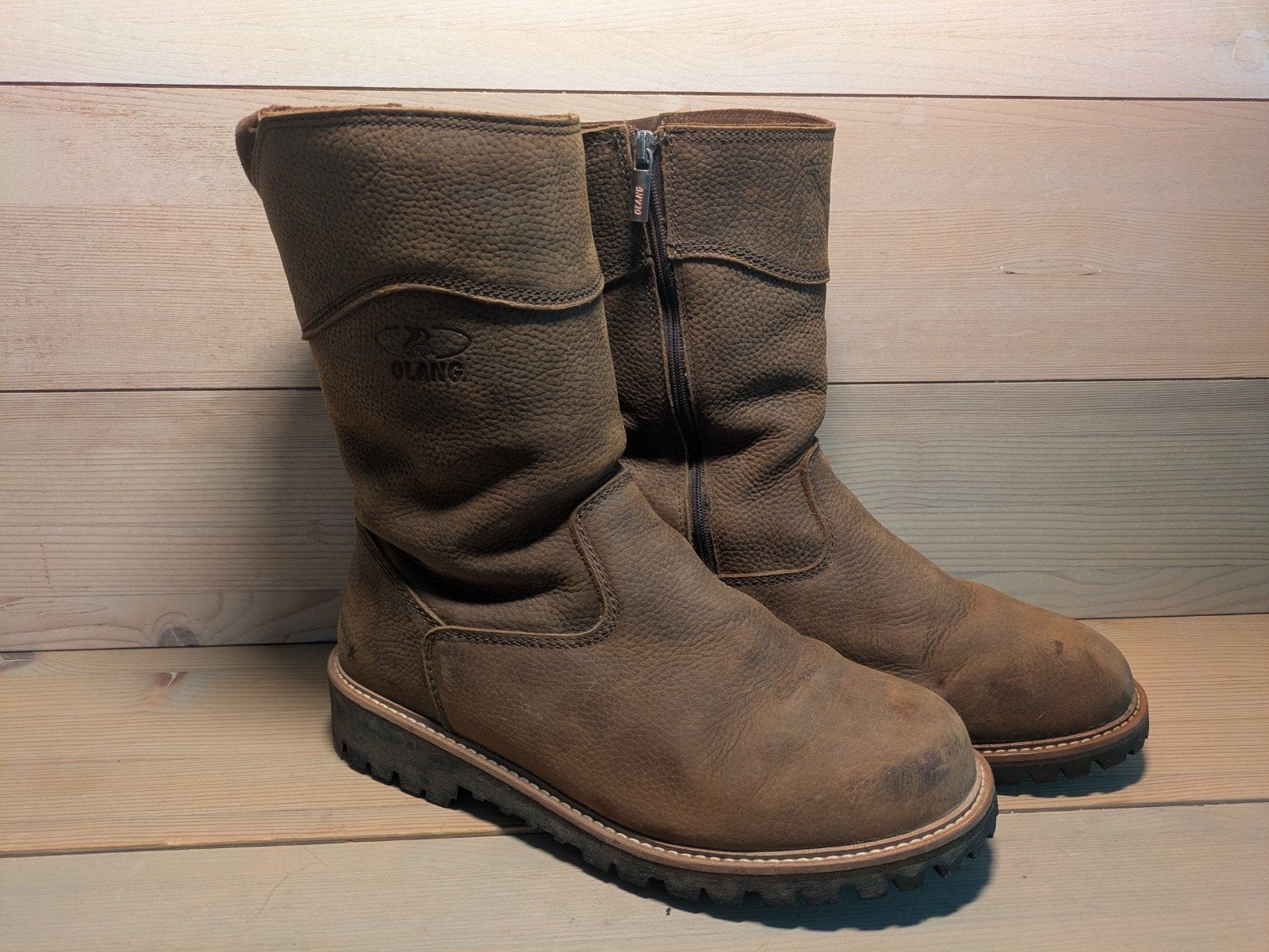 Olang snowboots maat 43, echt leer, wol gevoerd, Overige kleuren, Olang, Boots, Ophalen of Verzenden