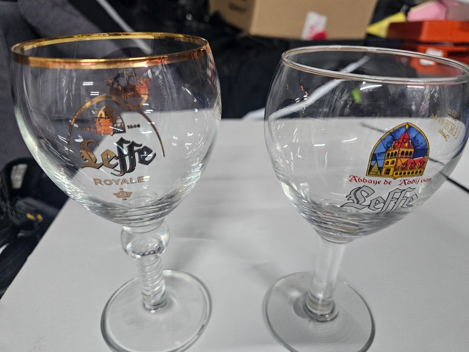 Leffe Royale en Abbaye de Leffe bierglazen - Set van 2, Ophalen of Verzenden