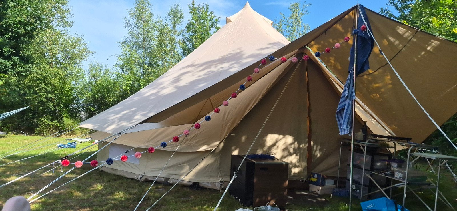 Canvascamp ProTech 6m DD incl. aanhanger en vele extra's, Ophalen, Zo goed als nieuw, Meer dan 6
