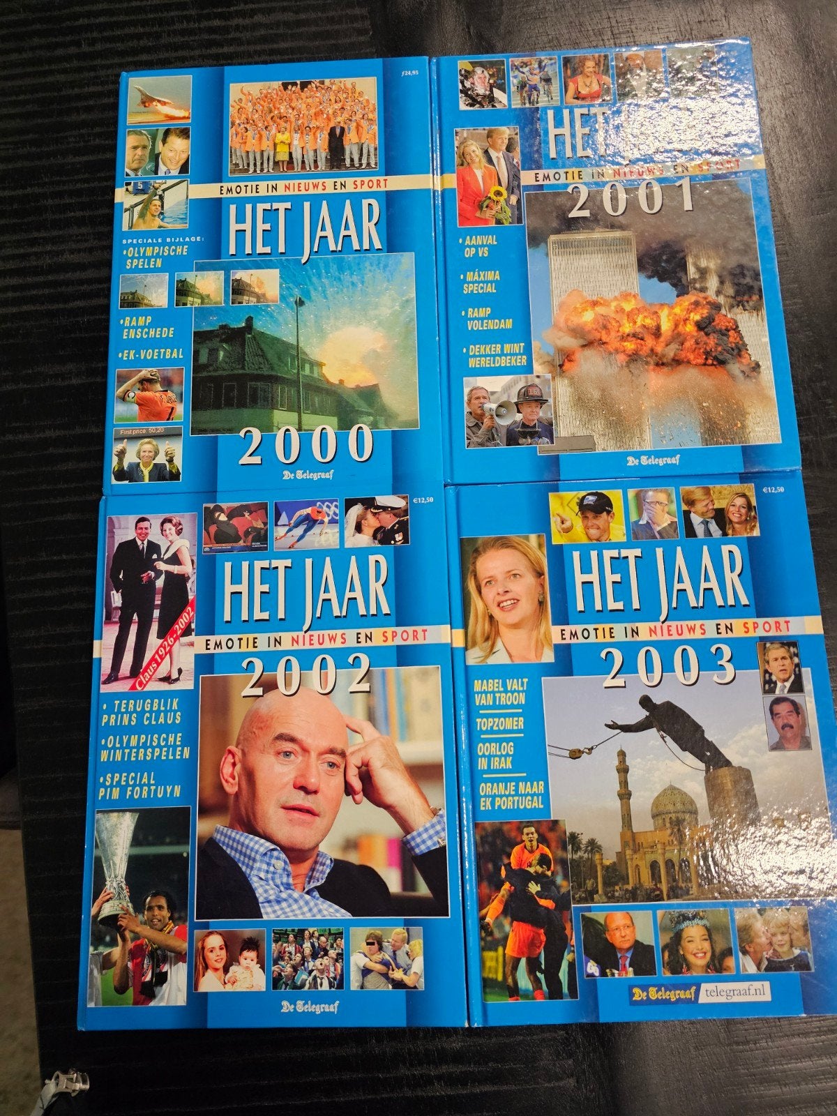 Jaarboeken Het Jaar 2000, 2001, 2002, 2003 - De Telegraaf, Ophalen, Gelezen, Overige typen
