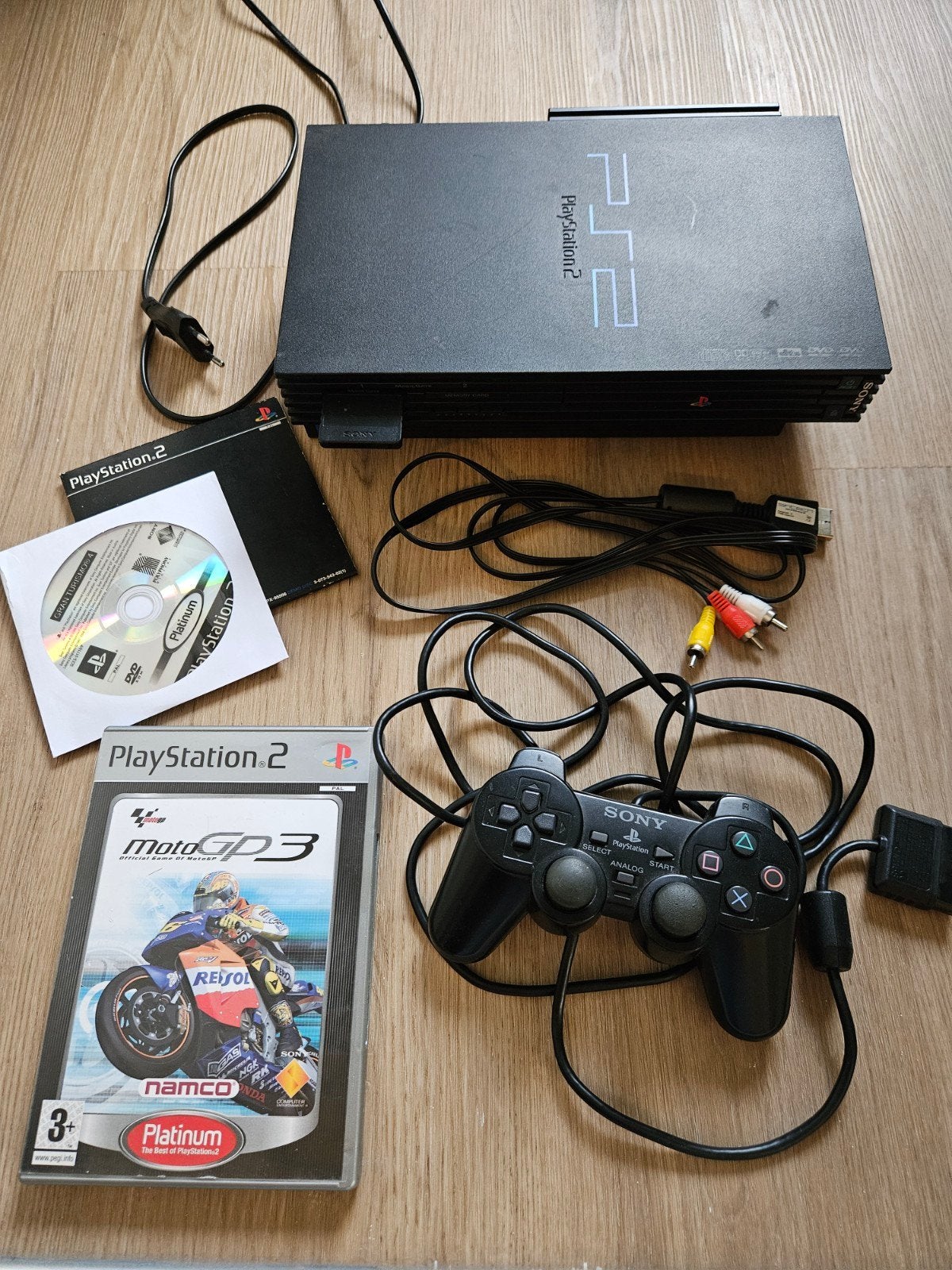 Complete PlayStation 2 (PS2 Fat) set, Ophalen of Verzenden, Gebruikt, Met 1 controller