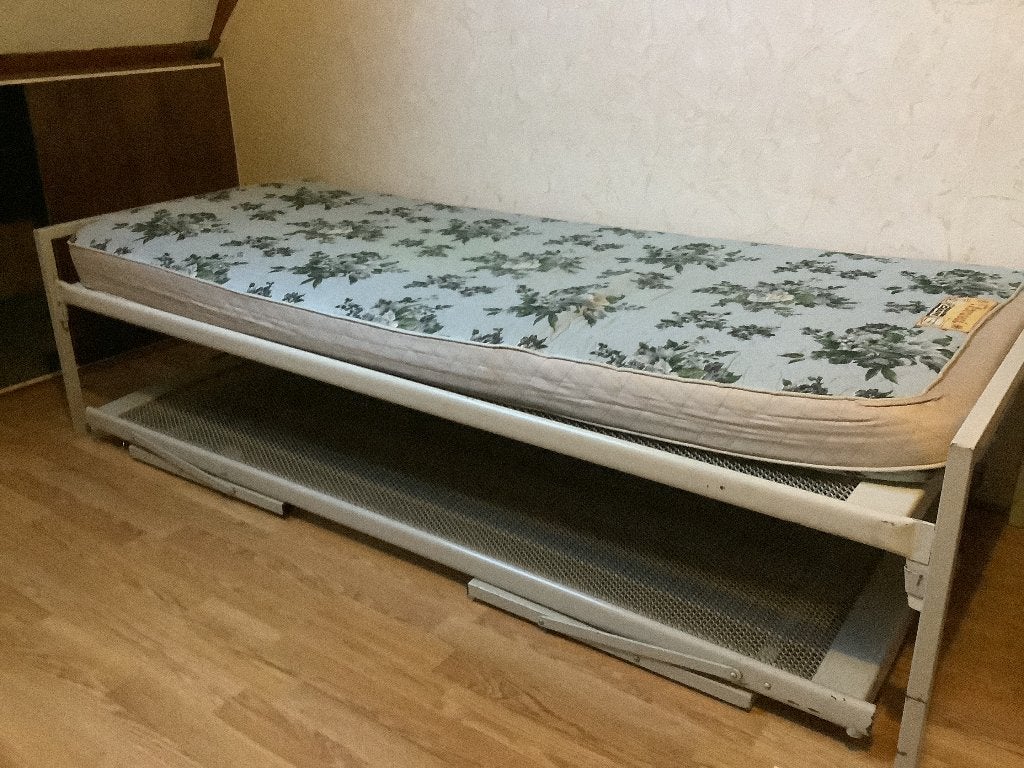 Onderschuifbed, Huis en Inrichting, Slaapkamer | Bedden, Ophalen, Gebruikt, Eenpersoons, Degelijk
