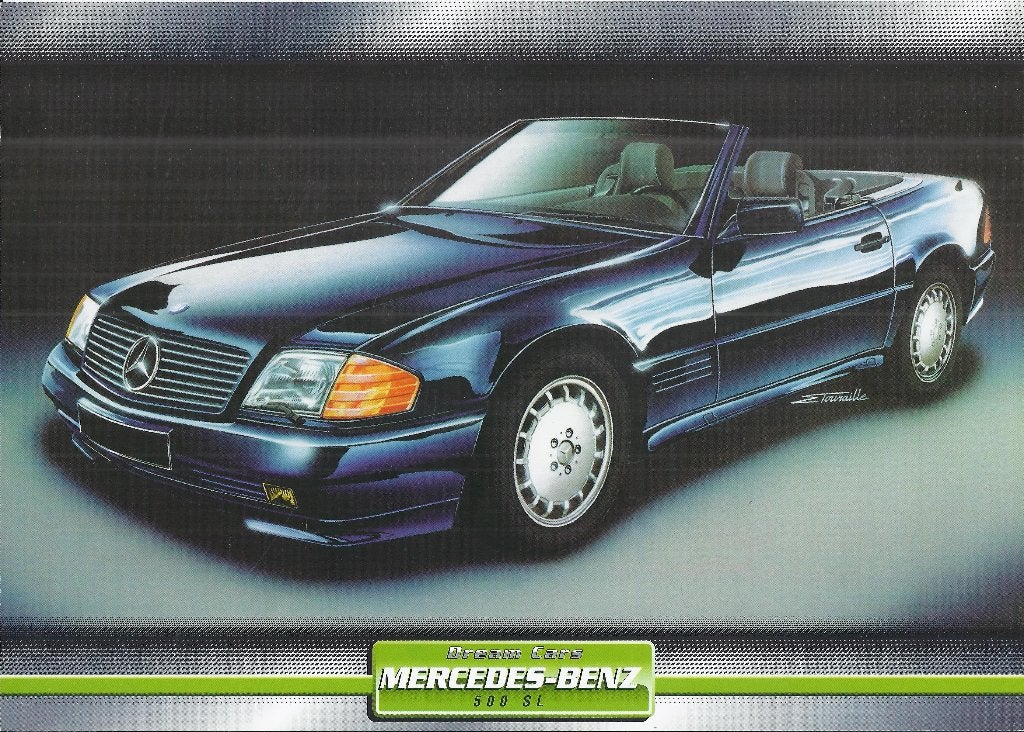 Ma405 foto mercedes benz 500 sl, Ophalen of Verzenden, Zo goed als nieuw, Auto's
