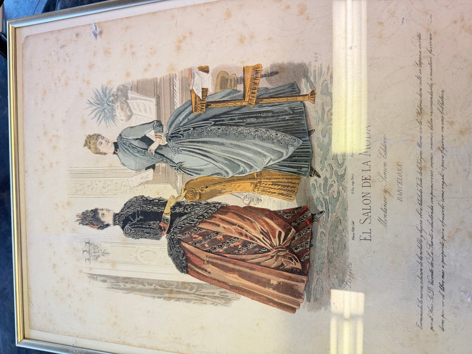 Vintage mode prent 'El Salon de la Moda' Barcelona, Ophalen of Verzenden, Gelezen, Overige onderwerpen