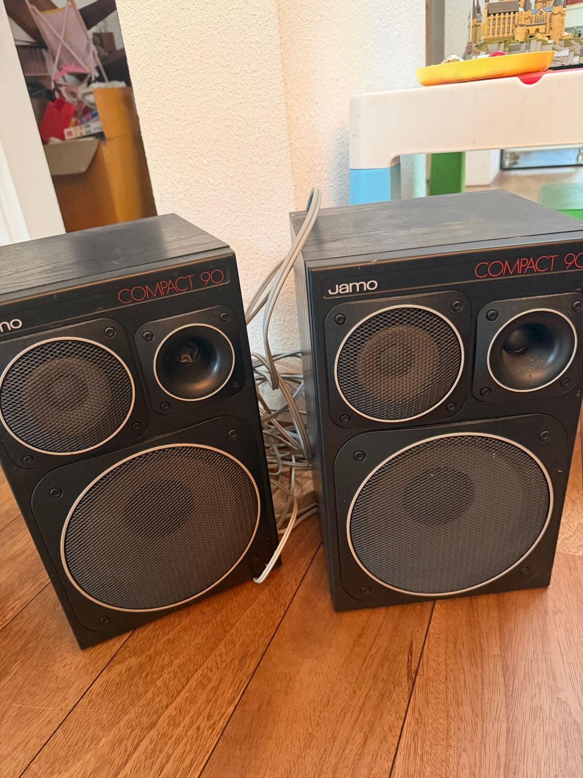 Jamo Compact 90 Speakers - Vintage Stereo Geluid, Audio, Tv en Foto, Luidsprekers, Stereo speakers, Gebruikt, Inclusief kabels