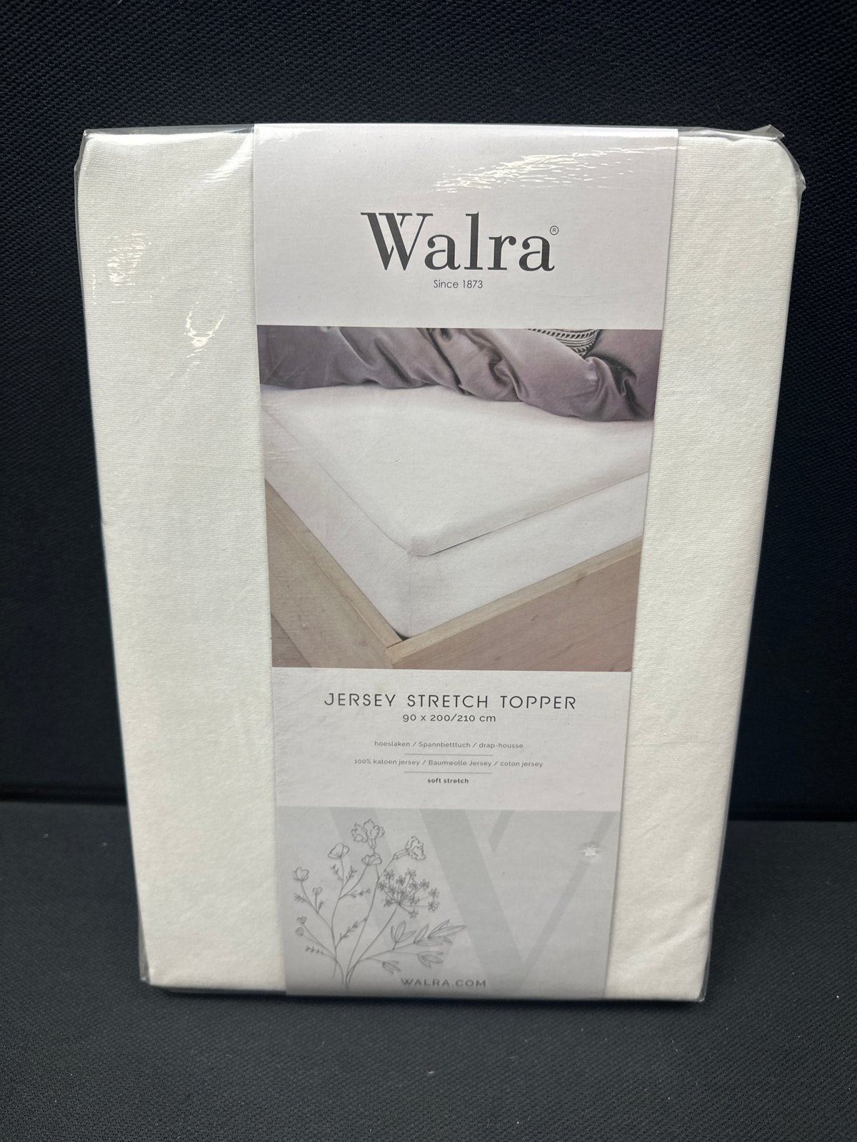 Walra Jersey Stretch Topper Hoeslaken 90x200/210 cm Wit, Huis en Inrichting, Eenpersoons, Katoen, Nieuw, Ophalen of Verzenden
