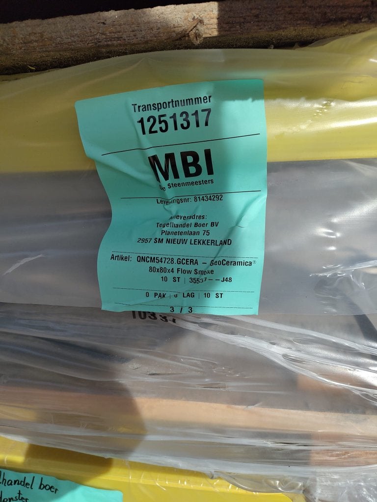 Laatste 7 stuks GeoCeramica Flow Smoke 80x80x4, Niet ingevuld, Keramiek, Niet ingevuld, Nieuw