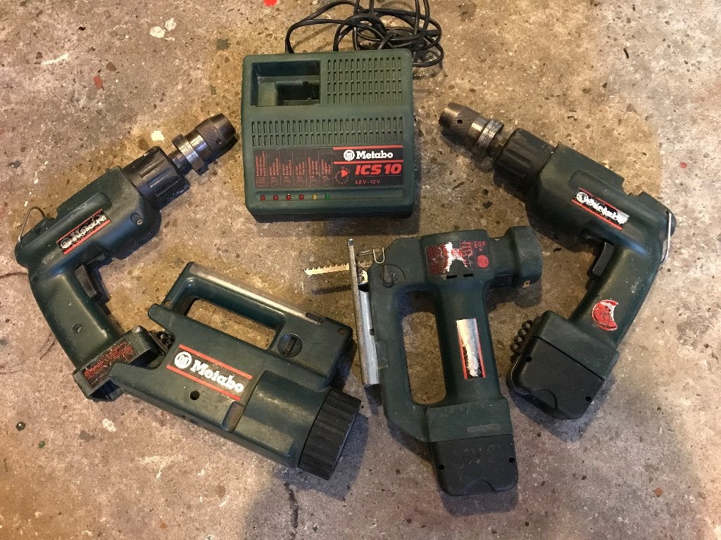 Accu gereedschap 9,6V Metabo en 12V Makita, Ophalen of Verzenden, Gebruikt, Boormachine