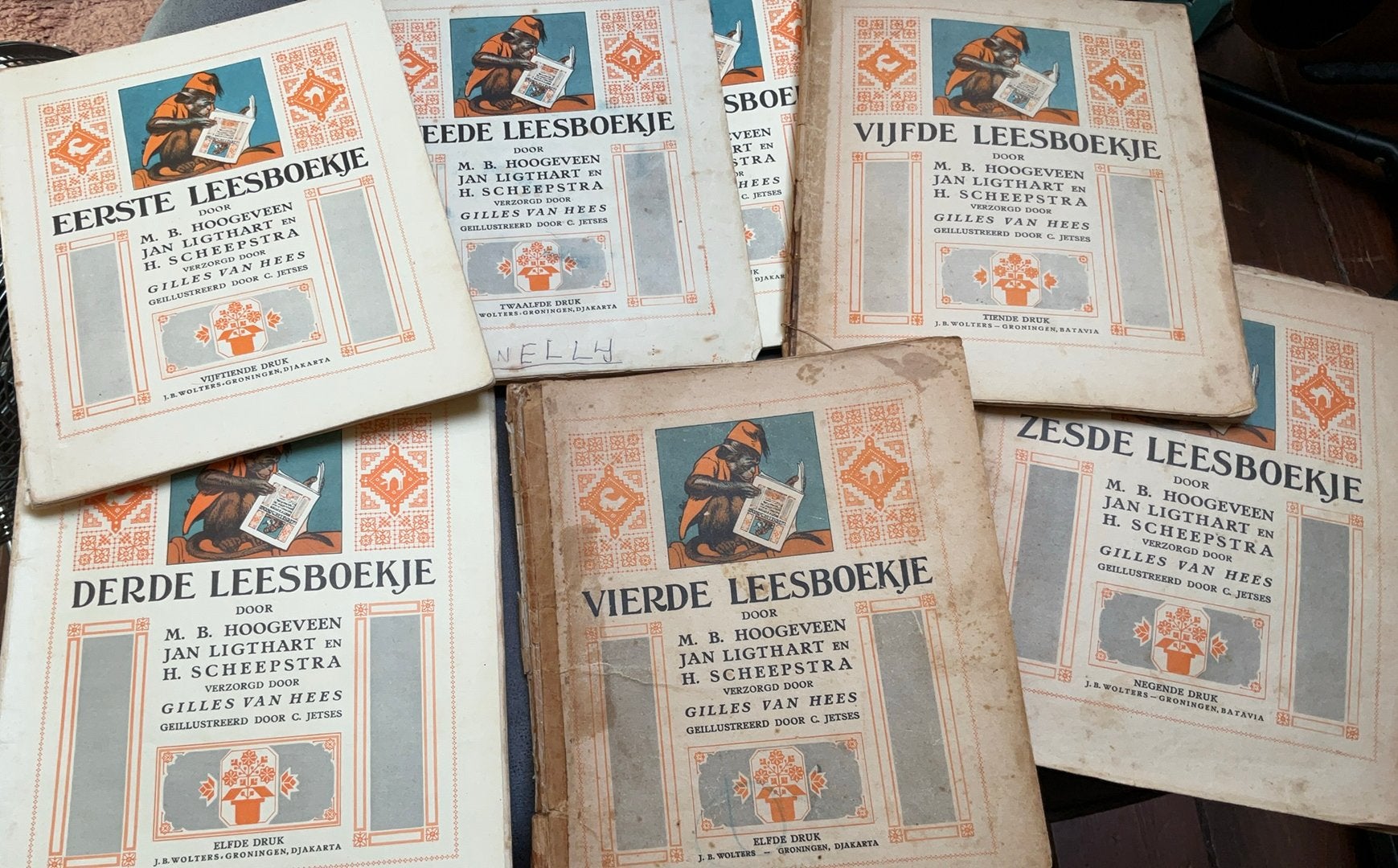 Complete serie 1 t/m 6 Hoogeveen leesboekjes–Cornelis Jetses, Ophalen of Verzenden, Gelezen
