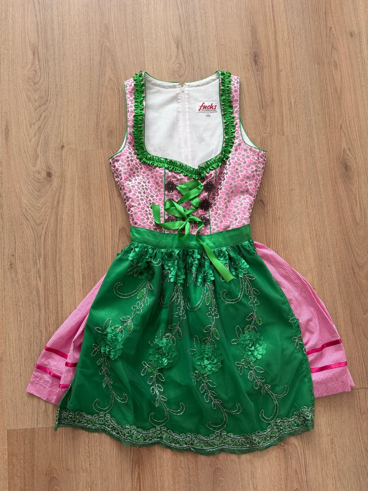 Fuchs Trachtenmoden Dirndl met Blouse - Maat 36, Ophalen, Zo goed als nieuw, Roze, Maat 36 (S)