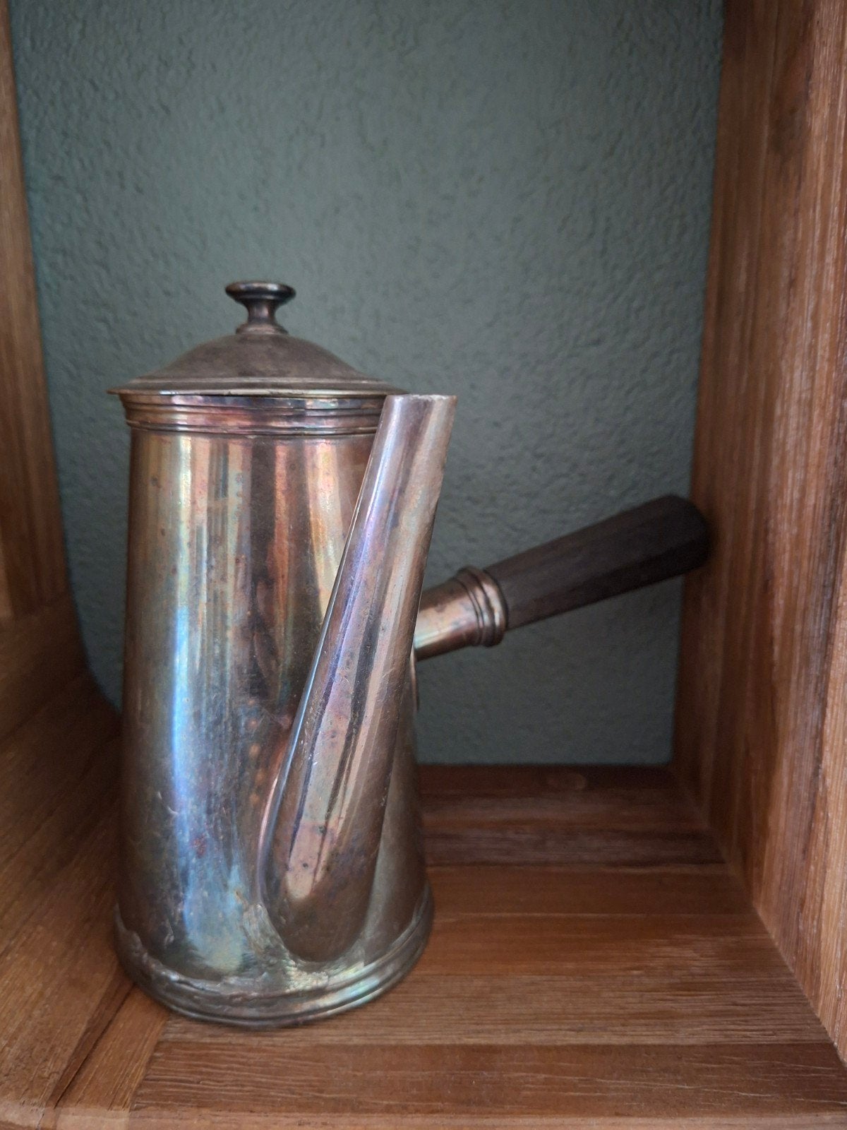 Verzilverde koffiekan chocoladekan Gombault 9955, Antiek en Kunst, Ophalen of Verzenden