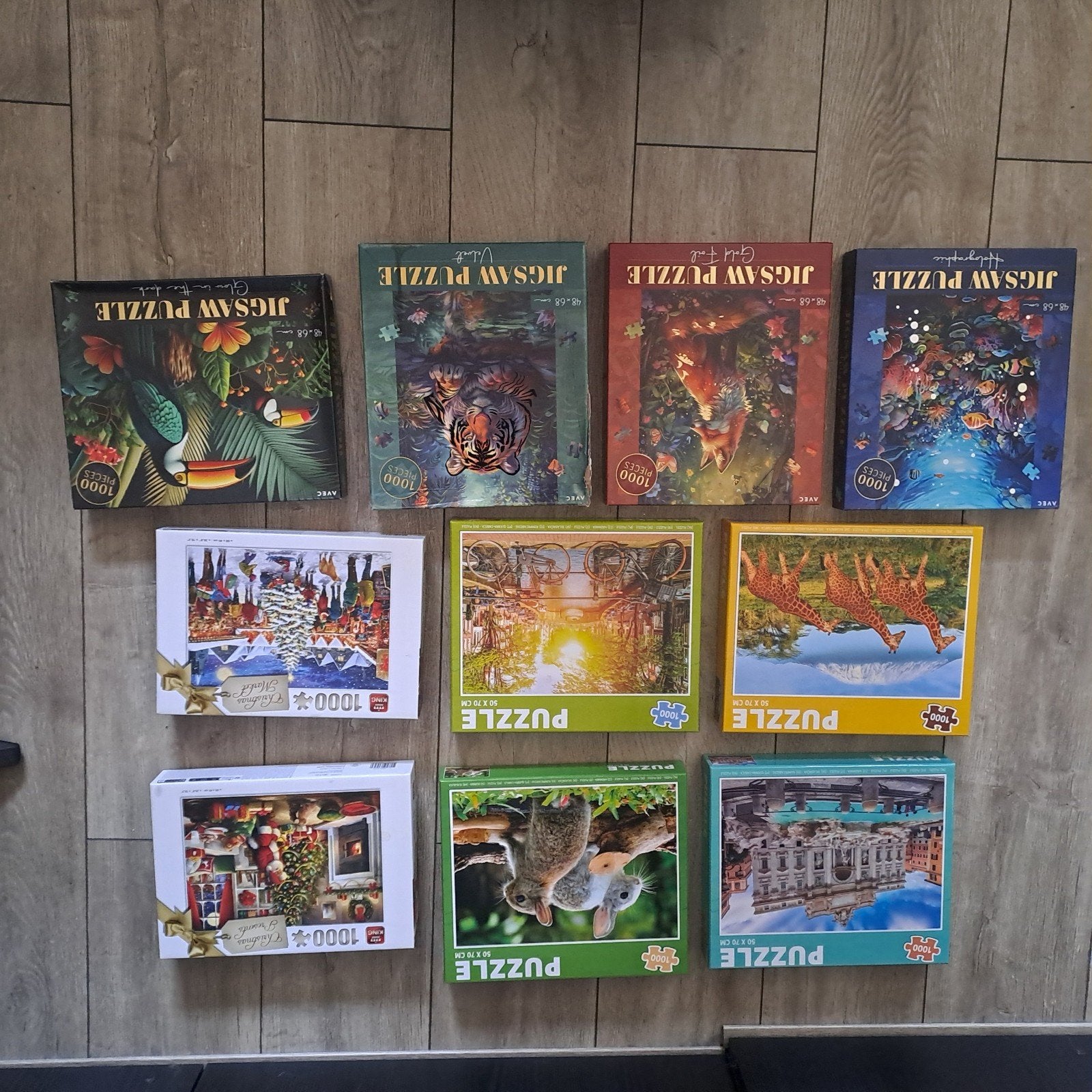 10x Legpuzzel Jigsaw, King en Assorti - Diverse Afbeeldingen, Ophalen of Verzenden, 500 t/m 1500 stukjes, Gebruikt